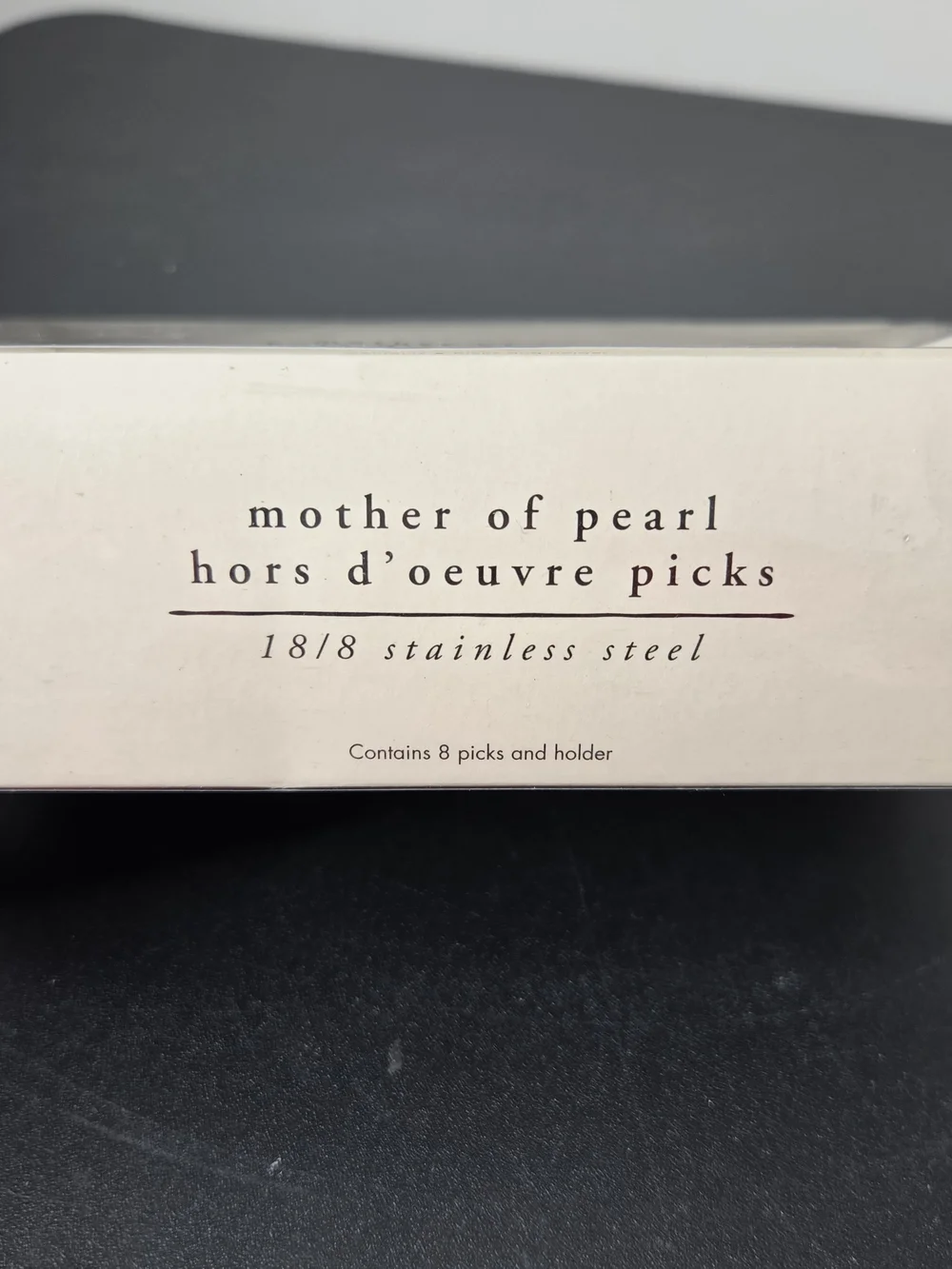 Mother of Pearl Hors d'Oeuvre Picks with Silver Holder